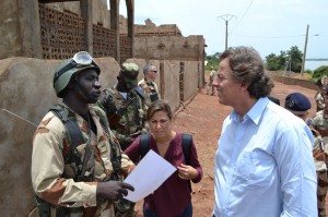 Meeting SRSG Mr Koenders at Koulikouro Training Camp